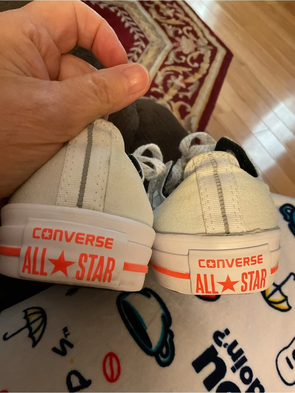 Converse All Star 153796F Unisex Low Top White Sneaker Size Mens 5 Womens 7 GUC